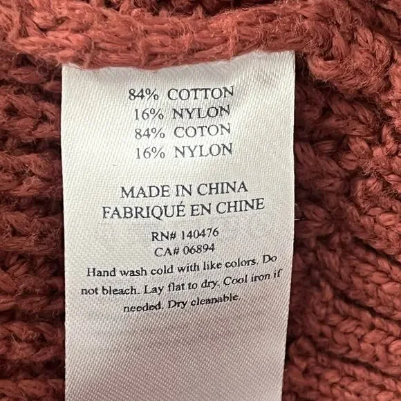 Faherty Cozy Boyfriend Cardigan Women's Size M Ribbed Jackson V Neck Henna NEW - Picture 8 of 8